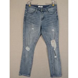 Fashion Nova Men Blue Jeans Size 32 x 32 Distressed -1025F158